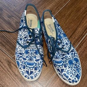 GUC Soludos blue and White Cord Tie Sneakers Size 9